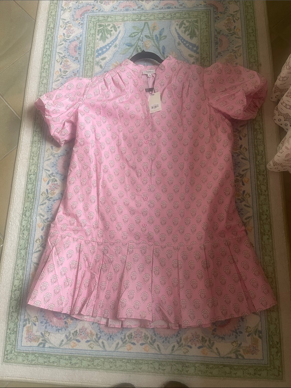 Light Pink Printed Peplum Blouse